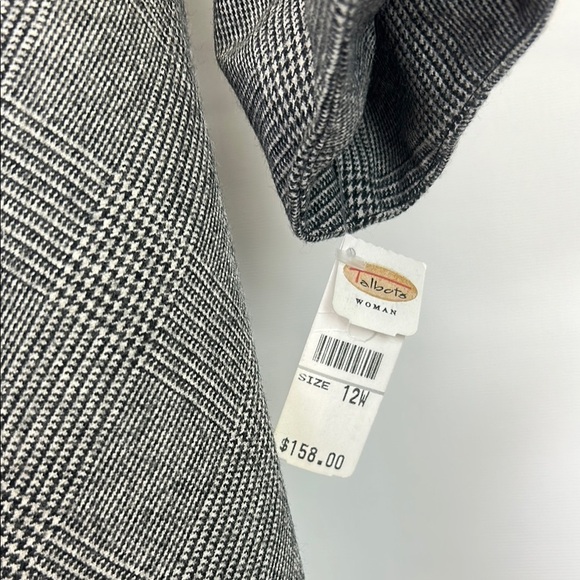 NWT Talbots Woman 100% Pure Wool Houndstooth Quarter Length Sleeves Dress Sz 12W - Picture 3 of 5